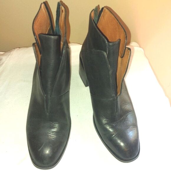 Jeffrey Campbell Women's Block Heel Leather Ankle Jermaine Boot Black 8.5 - Picture 5 of 16